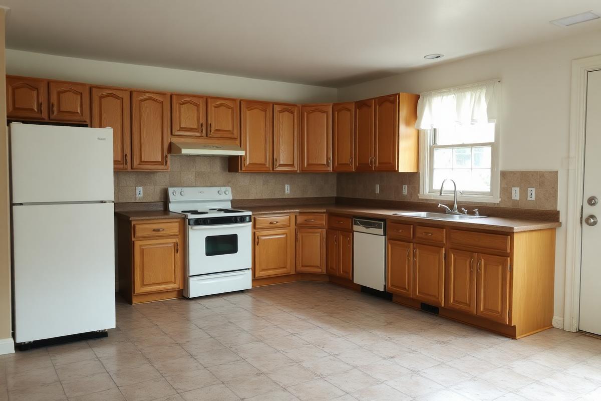 Dated kitchen before remodeling